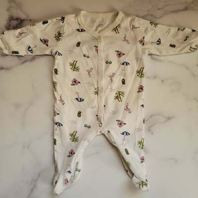 Rosie Pope 0-3 month Baby girl bodysuit 1pc Florida beach button