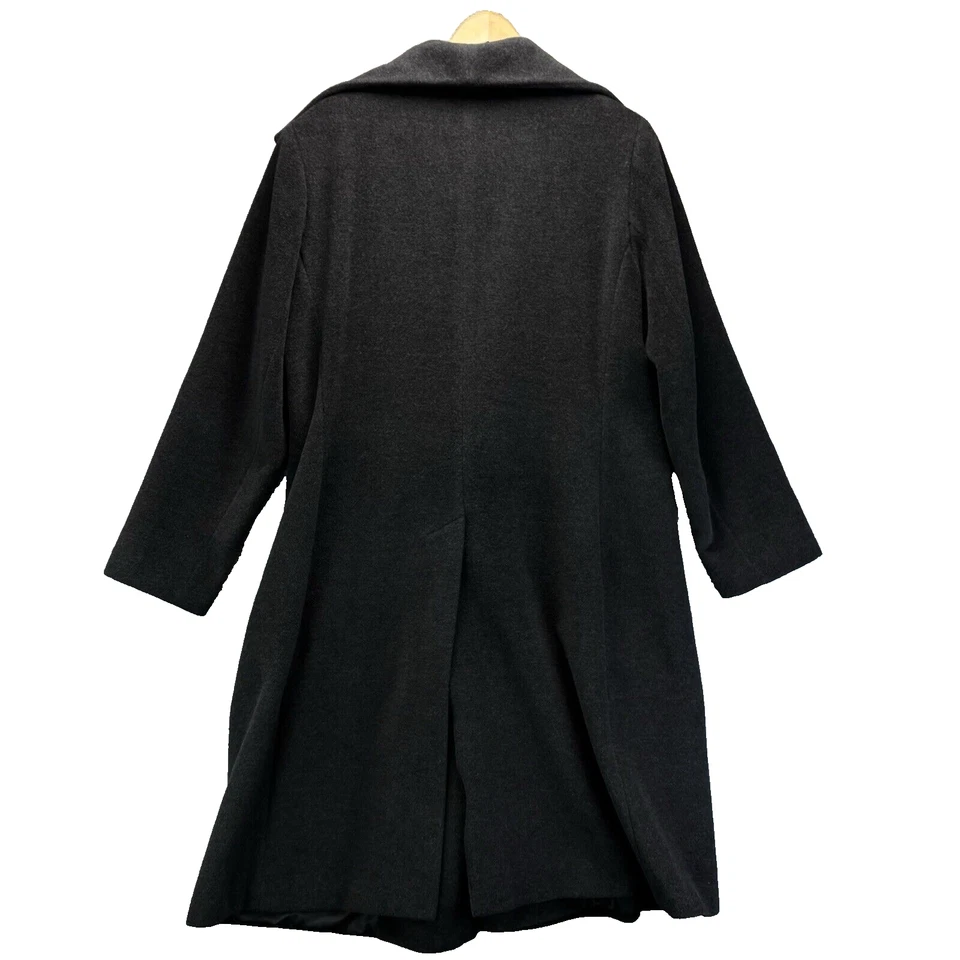 Пальто Calvin Klein ангора шерстяная смесь женское размер 14 офис длина 3/4 серое  - Изображение 4 из 4