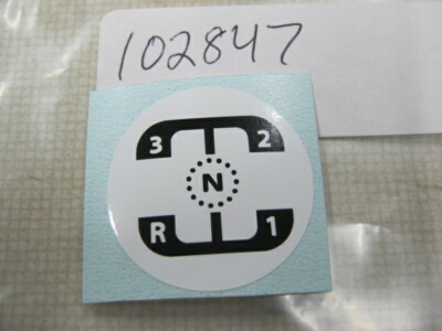 102847 Shift pattern decal for shift knob 102871