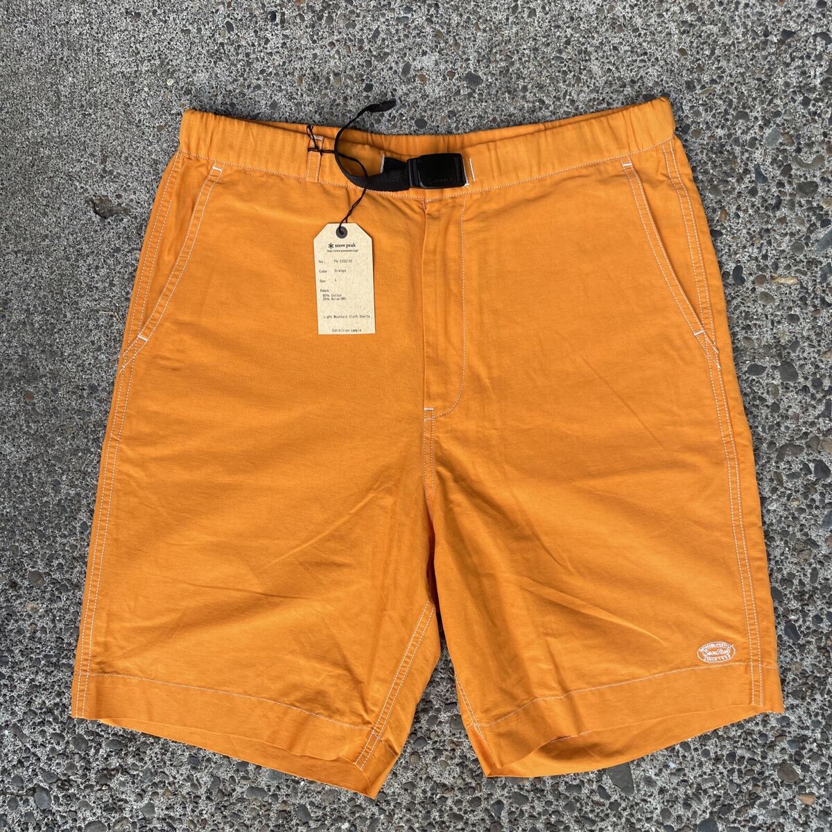 SNOWPEAK■Cotton Tropical Short Sleeve■送料込 Snow Peak Japan Light Mountain Cloth Shorts Orange Cotton