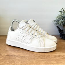 Adidas Cloudfoam Comfort Athletic Shoes Triple White HWI 28Y001 Sz 6 Women's