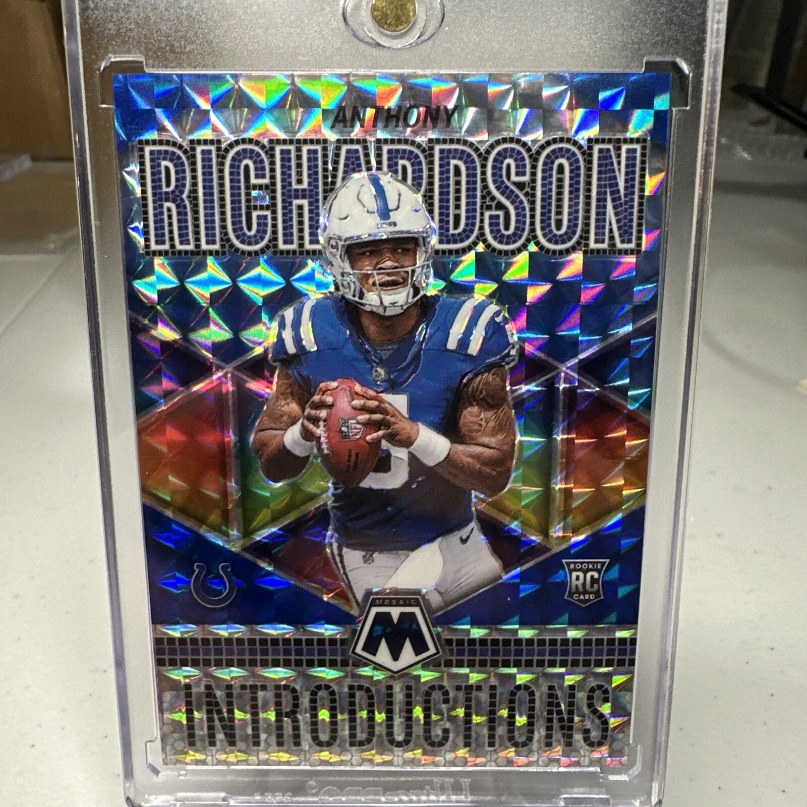 2023 Panini Mosaic ANTHONY RICHARDSON RC Introductions Blue Mosaic PRIZM #’d /99