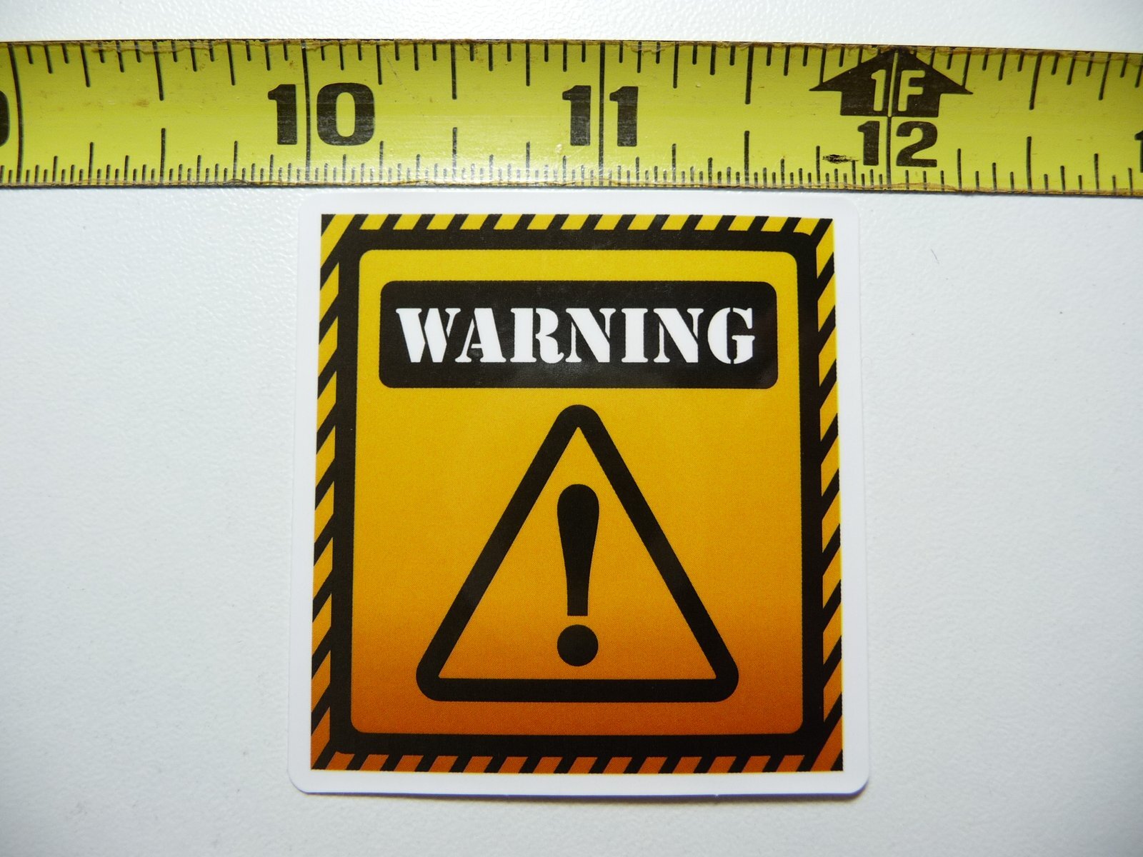 WARNING EXCLAMATION POINT STICKER DECAL FUNNY JOKE GAG PRANK FUN