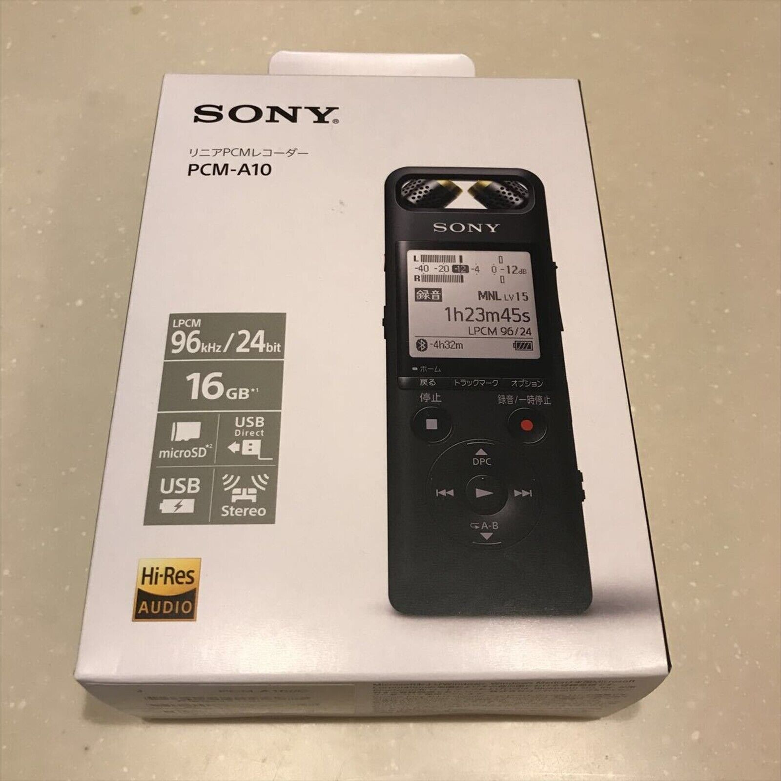 Genuine SONY PCM-A10 PCM Hi-Res Recorder 16GB Bluetooth F/S from Japan NEW