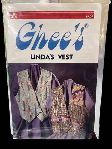 7 uncut New Old Stock Vintage Appliqué Vest Patterns Cottagecore Grandmacore - Picture 5 of 8