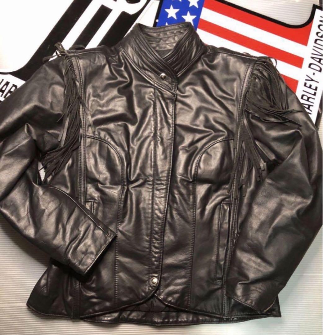 [Rare] HARLEY-DAVIDSON Willie G Design Leather Riders Jacket [WL/Black] From JP image 8