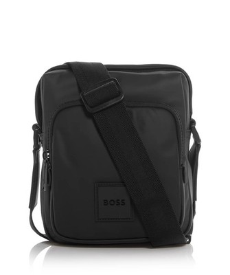 Hugo Boss Men's BOSS Oryo Small Crossbody Zip Top Bag Exterior Zip Pocket Black