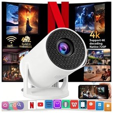 Mini Projector Smart HD Bluetooth 4K 1080P Support Portable Projector Theater UK