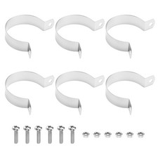 6-Pack 1-9/16 Inch Galvanized Steel Brace Bands Chain Link Fence Parts