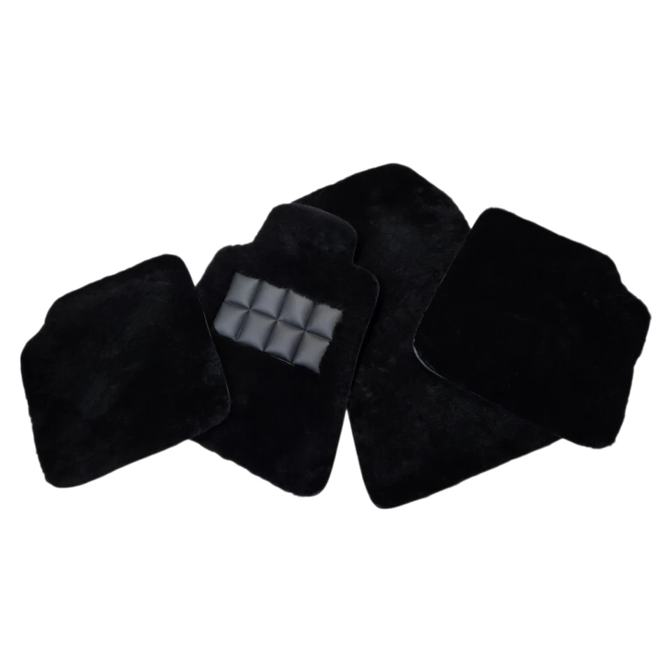 Напольные коврики из натуральной черной овчины подходят для W140 Mercedes Benz SEL 300 420 500 S 600 - Изображение 3 из 4