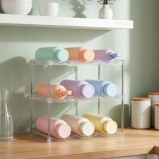 Stackable Water Bottle Organizer Holder, 3 Tier Large Tumbler Storage Rack