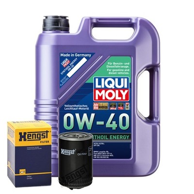 Motoröl 0W40 LIQUI MOLY Synthoil Energy 5L+HENGST Ölfilter