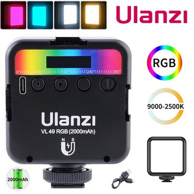 Ulanzi VL49 RGB LED-Videoleuchte Kompaktes Aufhelllicht für Vlog-Fotografie