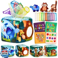 Baby Toys 6-12 Months - Baby Tissue Box Toy for 6 9 12 18 Months 