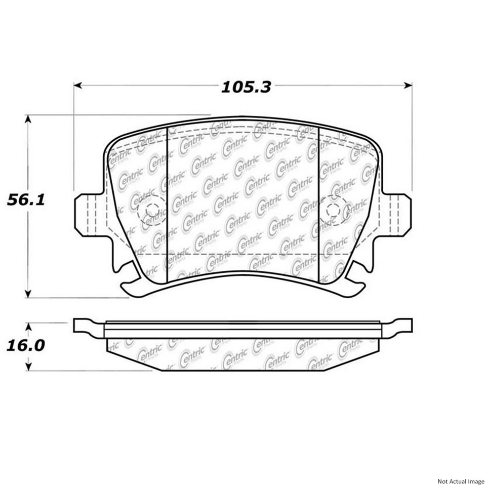 Rear Disc Brake Pad Set Disc Brake Rotor fits 2008-2010 Audi S3 - Image 4 of 4