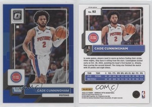 2022-23 Panini Donruss Optic Blue Prizm /49 Cade Cunningham #92
