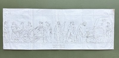 Antiker Kupferstich Griechisch Römische Mythologie Die Geburt des Herkules 18. Jahrhundert
