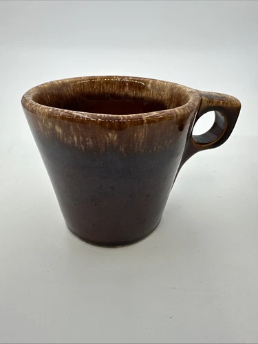 Vintage! Hull Pottery Brown Drip Glaze USA Coffee/Tea Cup/Mug Oven Proof