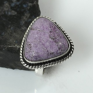 Anello fatto a mano con pietra preziosa diaspro viola gioiello per unisex taglia USA 8 AR 59391