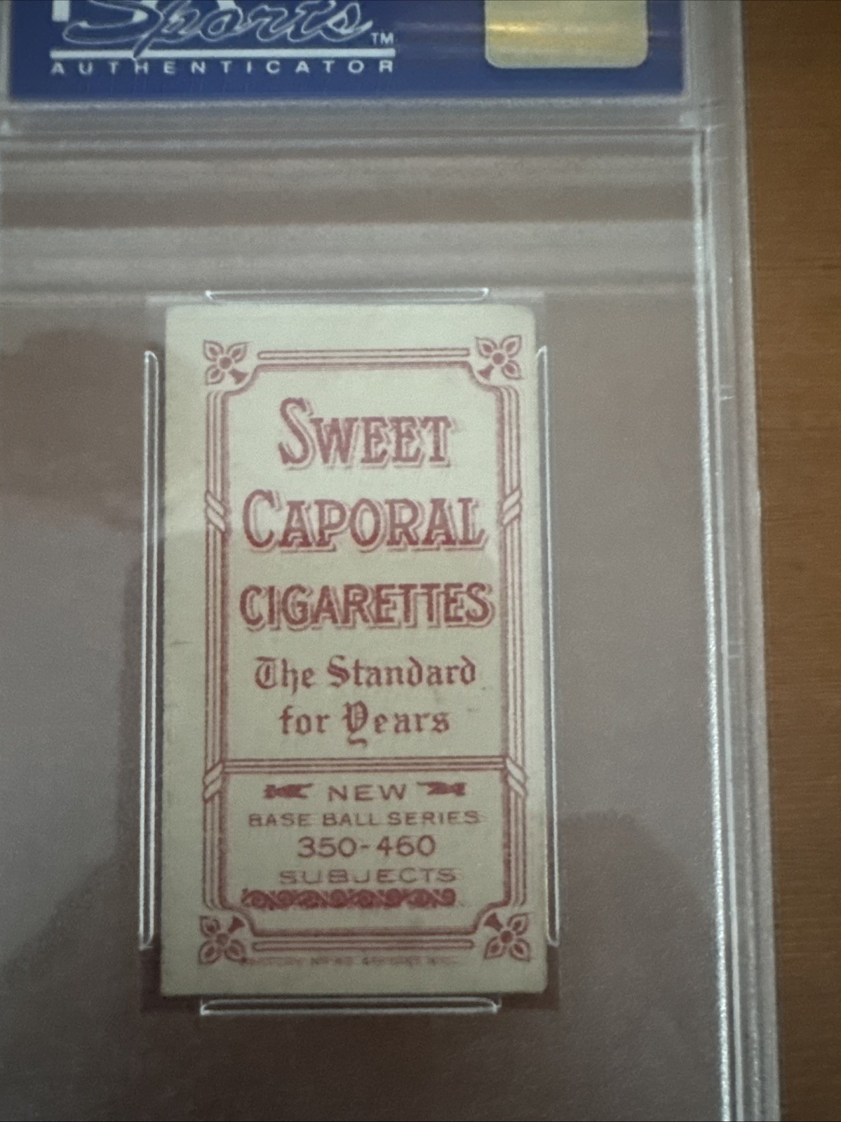 1909-11 T206 SWEET CAPORAL 350/30 PORTRAIT-RED TY COBB PSA 2 Good view 4