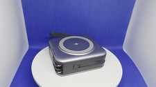 6-in-1 Wall Plug Power Bank 10000mAh Portable Wireless Fast Charger Gray color
