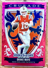 DRAKE MAYE 2025 Panini Rookies & Stars CRUSADE Pink Prizm SP 72/75 #29 PATRIOTS