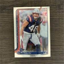 Topps 2025 Chrome Jahlani Tavai New England Patriots #213 NFL Card Base Set