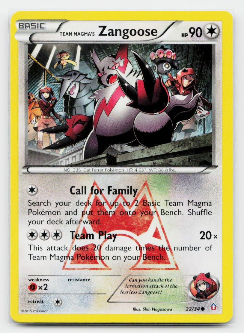 Team Magma's Zangoose 2015 Double Crisis 22/34