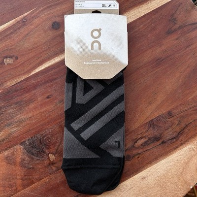 On Cloud Performance Low Running Sock MENS Size XL Black/Shadow 1 Pair NWT