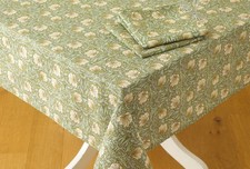William Morris Pimpernel Green 132 cm x 229 cm Floral Cotton Tablecloth UK Made