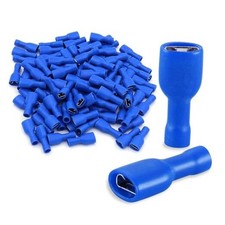 -Pack 0.187" Female Quick Disconnect Spade Terminals, 16-14 AWG 4.8mm 3/16 100