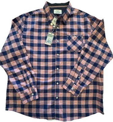 NWT Flag&Anthem Shirt Mens XXLarge Red Blue Check Long Sleeve Button Down Cotton