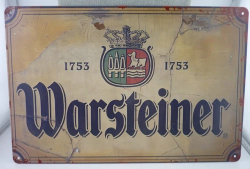 Warsteiner Beer Tin Sign 12x8 Vintage Style Bar Pub Wall Decor Germany