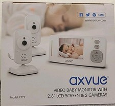 Axvue Video Baby Monitor 2.8" LCD Screen, 2 Cameras 2-Way Audio, Rechargable