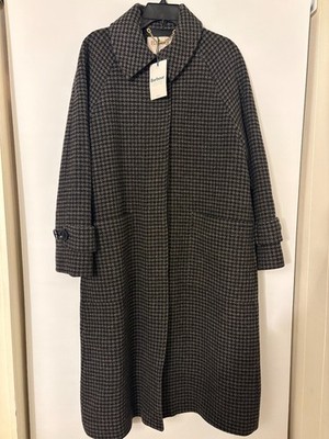 Barbour Veronica Houndstooth Check Wool Coat MSRP$650 British Chic