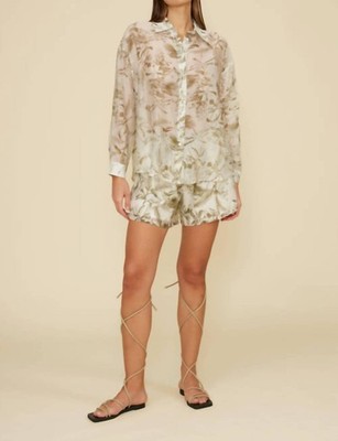 Lucy Paris Cera Button Down Shirt Ivory/olive