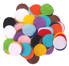 Craft Felt Circles Mixed Color Assortment 2.5 Inch 94pc