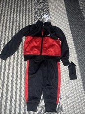 NWT Jordan Baby 2T Boys 2 piece Sweatsuit Black Red Set Toddler 55
