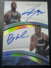 2016 IMMACULATE SHAQUILLE O’NEAL / ANFERNEE HARDAWAY DUAL ON CARD AUTO /49