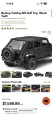Bestop Trektop™ NX Glide Soft Top For 07-18 Jeep Wrangler JKU 4 Door Black Twill