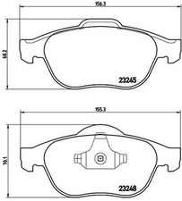 BREMBO Bremsbelagsatz Scheibenbremse PRIME P 68 032 für RENAULT ESPACE LAGUNA 4
