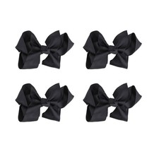 4 Inch Grosgrain Hair Bow for Girls Set of 4