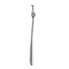 Long Shoe Horn Cat 55cm Silver Aluminium Comfort Hanging Dressing Aid
