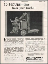 1930 Ready Power Co. Detroit Gas & Electric Industrial Trucks Vintage Print Ad