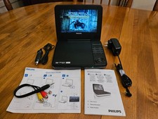 Philips Portable DVD Player MP3 JPEG Dolby 7" Screen PET741B/37 Works Great