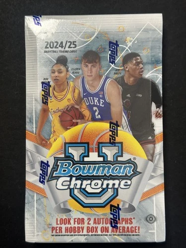 2024-25 Bowman University Chrome Basketball Hobby Box Sealed