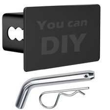 DIY Blank Metal Hitch Cover for 2 Inch Receivers with Trailer Hitch Pin Cli...