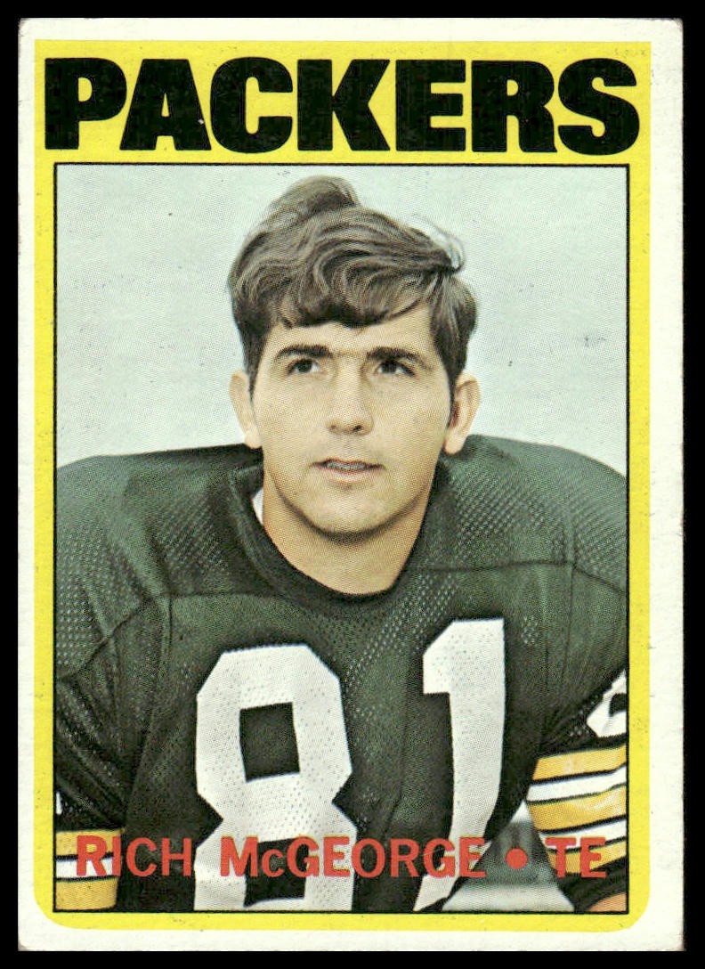 Rich McGeorge RC 1972 Topps #33 Green Bay Packers