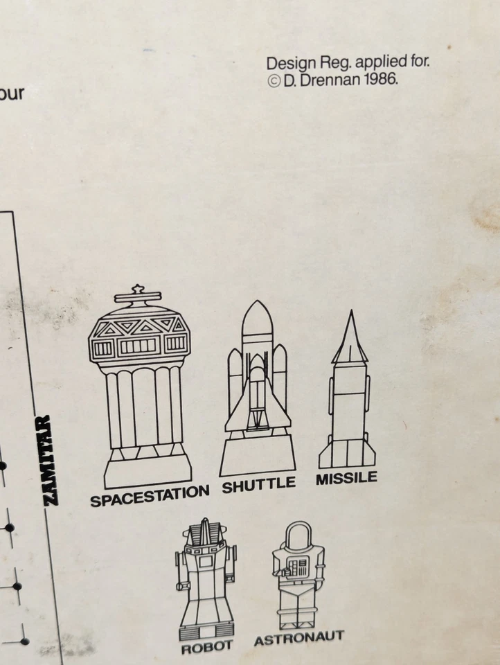 Juego de mesa Zamitar A Battle for Survival In Space 1986 estrategia y habilidad vintage Foto 4 de 4