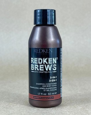Redken brews 3 in1 shampoo conditioner &body wash 1.7 oz travel